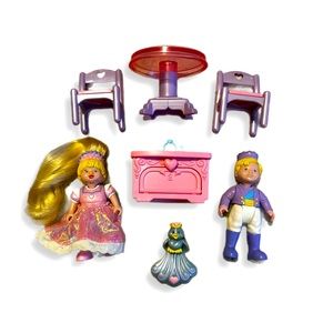 Vintage 1995 Fisher-Price Prince and Princess with Accessories Lot RARE